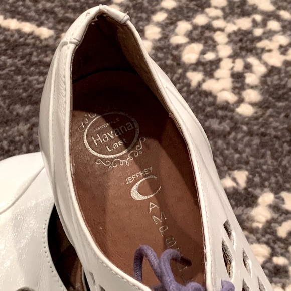 🎶🎶 RARE Jeffrey Campbell White Leather Mary Jane Silver Platform, Size 7.5 - Picture 8 of 13